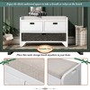 NicBex 32" Solid Wood Storage Bench with 2 Drawers,Entryway Bench with Removable Basket&Cushion,Shoe Bench for Bedroom&Entryway - 3 of 4
