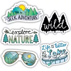 Big Moods Nature and Outdoor Sticker Pack 5pc