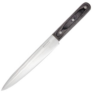 Martha Stewart Everyday 8 Inch Stainless Steel Slicer Knife in Dark Gray with Wood Handle - 1 of 4