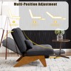 MOONMISS Comfortable Circle Velvet Adjustable Accent Chair and Footrest Set, Thick-Padded Lounge Chair For living room - 3 of 4