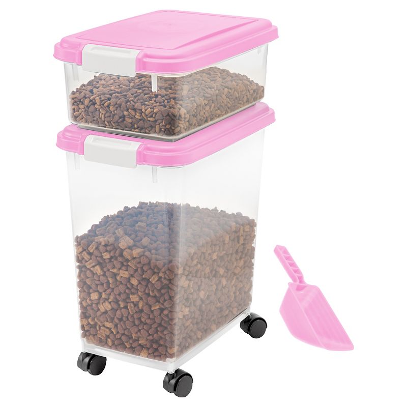 IRIS Airtight Pet Food Storage Set - Pink - 3pc, 2 of 5
