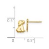 Black Bow Jewelry Kids Sitting Dog Friction Back Post Earrings in 14k Yellow Gold - 4 of 4