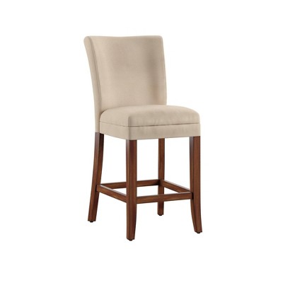 Set of 2 24" Quinby Microfiber Counter Height Barstool Peat Brown - Inspire Q