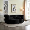 QingMoon 78"Corduroy  Loveseat Sleeper Sofa Bed Convertible Folding Sofa Bed with 2 Pillow for Living Room, no assembly required - 3 of 4
