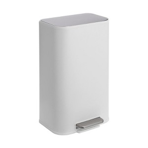 Trash Can - 3.2/5.3/8 Gal,12/20/30 L Stainless Steel Kitchen Trash Can Rectangular Garbage Bin with Soft Close Lid Foot - 1 of 4