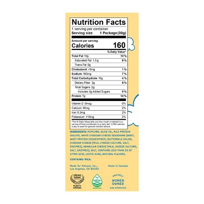 Khloud White Cheddar Protein Popcorn Multipack - 1oz/6ct