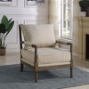 NicBex Linen Accent Chair,Upholstered Living Room Chairs with Spindl Backrest,Legs and Armrests,Cozy Armchair,Accent Chairs for Living Room - 2 of 4