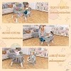 Kinder King 15 in 1 Baby High Chair, Coverts to Rotatable Activity Play Center/Infant Dining Booster Seat, Detachable Toys, Removable Tray - 3 of 4
