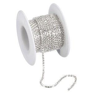 Unique Bargains DIY Bag Clothing Decoration Crystal Rhinestone Sew on Close Claw Chain Trim - 1 of 4