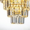 ALOADECOR 4-Light 16" Glam Tierd Antiqued Gold Chandelier With Crystal Accents - 4 of 4