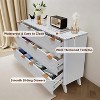 Jojoka Fluted 6 Drawers Dresser with Faux Marble Top,Sturdy Storage Cabinet with Anti-Tip Design for Bedroom - 3 of 4
