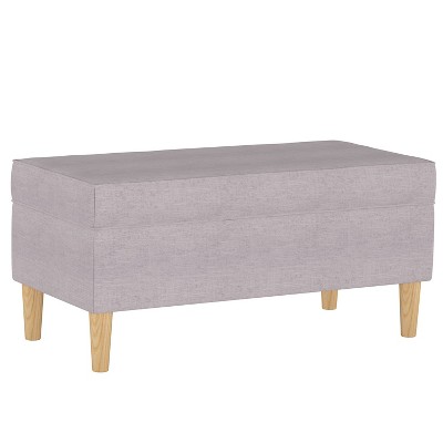 Storage Bench Linen Smokey Quartz - Skyline Furniture