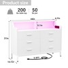 Aheaplus 6 Drawers Dresser with Charge Station and LED Light, Closet Organizer for Bedroom - 3 of 4