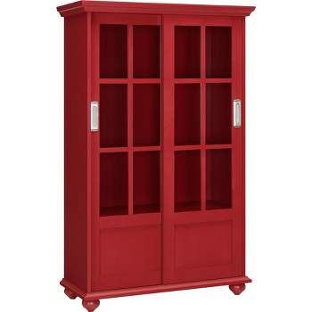 Ameriwood Home Aaron Lane Bookcase with Sliding Glass Doors