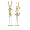 Hand-Painted Metal Rabbits – 31" Tall Easter Bunny Set of 2 by Kalalou - 3 of 3