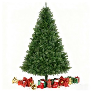 Joyfy Green Artificial Pencil Christmas Tree, 6ft Premium Hinged Pine Tree with Metal Legs, Dense Branches,Holiday Decoration - 1 of 4