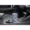 Elanze Designs 20 oz Stainless Steel On the Go Insulated Travel Tumbler With Push Top Lid, Navy Blue Zebra Print White - 3 of 4