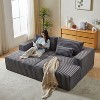 CENGHU Corduroy Upholstered Sofa Couch, Bean Bag Chair, Sponge Sectional Sofa Lounge Chair with Ottoman, Single Sofa Sleeper Chair - 4 of 4