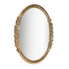 Brewster 27.5" Pippet Gold Mirror: Feminine Flair, Carved Floral Accents, No Assembly Required - 3 of 4