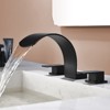Cobbe Bathroom Faucet Double Handle 3-Hole 8-Inch Widespread Vanity Sink Faucet Matte Black - 4 of 4