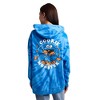 Sesame Street Cookie Monster Cookies Women's Blue Tie-Dye Long Sleeve Fleece Hooded Sweatshirt-Medium - 2 of 4