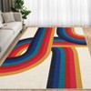 8x10 Large Modern Rainbow Area Rug Washable Non Slip Floor Carpet Non Shedding Thin Rug Soft Low Pile Rug, Decorative Abstract Rug for Bedroom - 3 of 4
