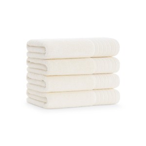 Aston & Arden Anatolia Hand Towels (4 Pack), 18x32, 600 GSM, Linen-Inspired Baratta Dobby, Combed Cotton, Solid - 1 of 4
