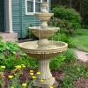 Sunnydaze 55"H Electric Polystone Classic Style 3-Tier Designer Outdoor Water Fountain - 4 of 4