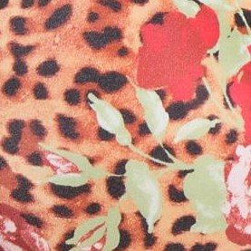 camel leopard floral