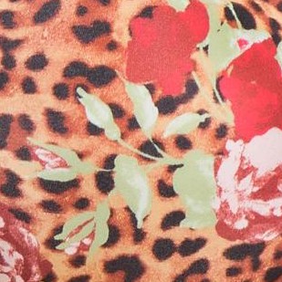 camel leopard floral