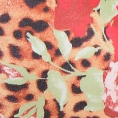 camel leopard floral