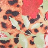 camel leopard floral
