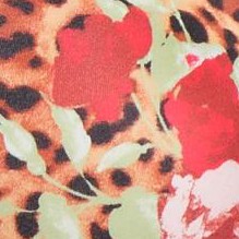 camel leopard floral