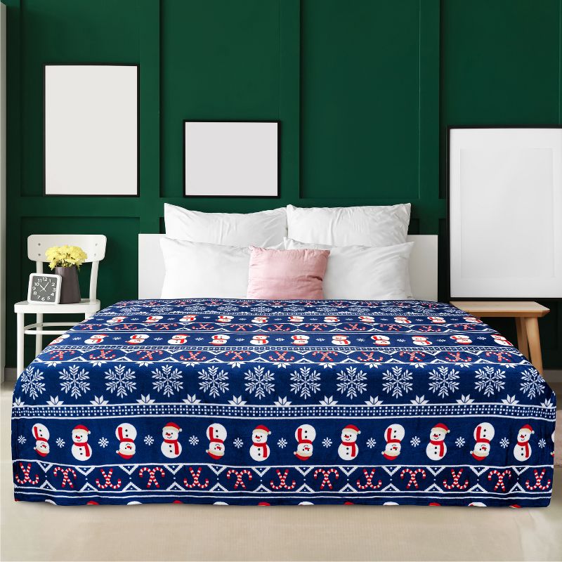 PAVILIA Premium Fleece Throw Blanket for Sofa Couch, Soft Flannel Plaid Stripe Decorative Print Blanket, 5 of 10