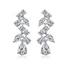 Guili Sterling Silver Rhodium Plated Drop Earrings with Clear Cubic Zirconia, a Classic and Minimalist Sparkle for Everyday Sophistication - 3 of 3