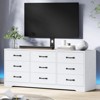 Wood TV Stand with Mount for TVs Up to 85”, Entertainment Center with 9 Drawers, Adjustable Height Media Console - 2 of 4