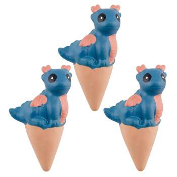 Esterno Clay Self-Watering Spikes, 3pk; Terracotta Clay Plant Auto-Watering Stakes, Animal-Shaped
