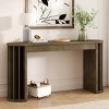 59" Modern Oak Veneer Console Table, Storage Entryway Table, Farmhouse Sofa Table for Hallway, Living Room, or Home Office-Maison Boucle - 2 of 4