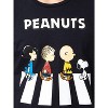 Peanuts Characters Abbey Road Parody Adult Men's Black T-Shirt New - 3 of 3