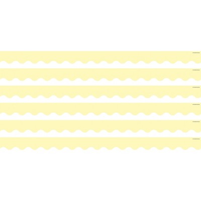 Teacher Created Resources® Pastel Yellow Scalloped Border Trim, 35 Feet Per Pack, 6 Packs