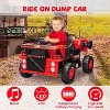 12V Kids Ride-On Dump Truck with Remote Control, Bluetooth/MP3, LED Lights, 4-Wheel Suspension, Automatic Lifting Bed, Dual Motors - 4 of 4