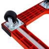 Heavy-Duty Poly Mover's Dolly – 1200 lb Capacity, Non-Marking Rubber Pads – Red/Black Utility Cart for Secure, Scratch-Free Transport - 3 of 4