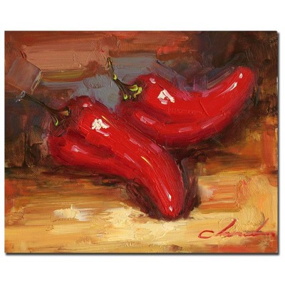 18" x 24" Chili Peppers by Masters Art - Trademark Fine Art