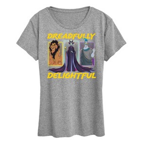 Women's - Disney Villains - Dreadlfully Delightful Scar Maleficent Hades Short Sleeve Graphic T-Shirt - 1 of 4