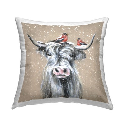 Stupell Industries Winter Snowfall Birds Cattle