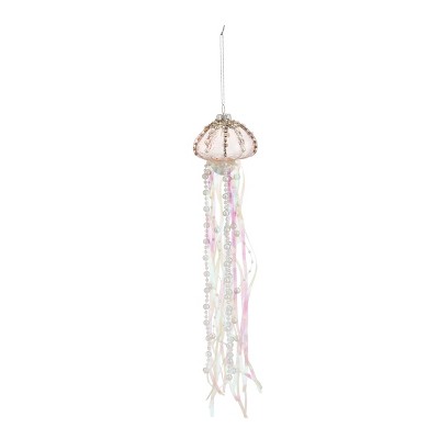 DEMDACO Glass Jellyfish Ornament 14 x 3 - Pink