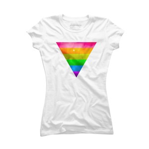 Adult Design By Humans Pride Rainbow Galaxy Triangle By TheRandom T-Shirt - 1 of 2