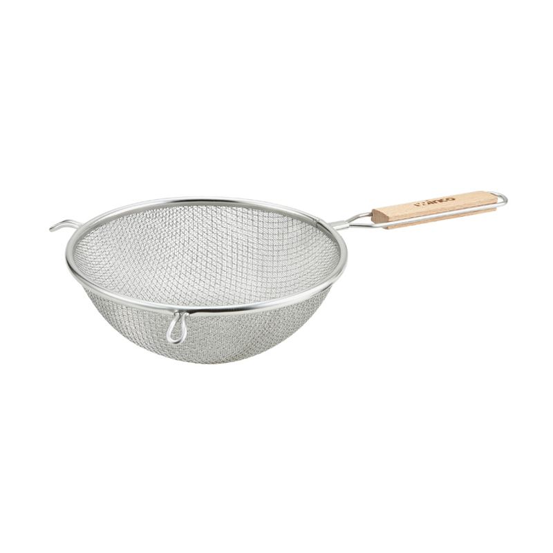Winco Strainer with Double Fine Mesh, 8" dia, 1 of 3