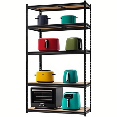 5-Tier Heavy Duty Adjustable Storage Shelves – 2000 lb Capacity, Boltless Assembly for Garage, Pantry, Closet (30"L x 12"W x 60"H)