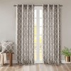 Chery Life Fretwork Print Grommet Top Window Curtain Panel (Only 1 Pc Panel) - 3 of 4